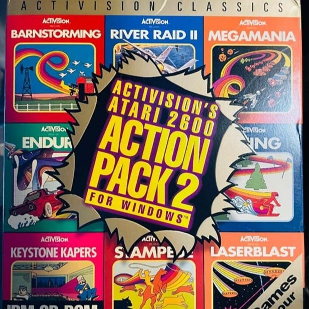 Vintage Activision's Atari 2600 Action Pack 2 (CD ROM, 1995) Big Box~ FREE SHIP!